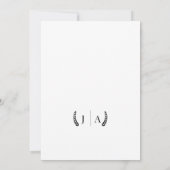 シンプルなミニマルな結婚式のムービーポスター写真 セーブザデート (裏面)