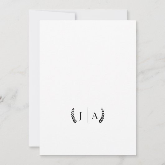 シンプルなミニマルな結婚式のムービーポスター写真 セーブザデート (裏面)