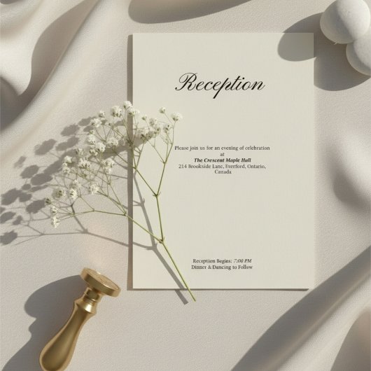 シンプルなミニマルな結婚式の披露宴カード エンクロージャーカード