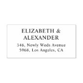 シンプルなミニマルな結婚式の返信住所 ラバースタンプ (インプリント)