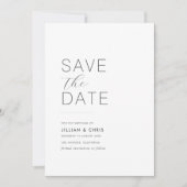 シンプルなミニマルなSave the Dateカード 招待状 (正面)