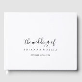 シンプルなミニマルウェディング ゲストブック (正面)