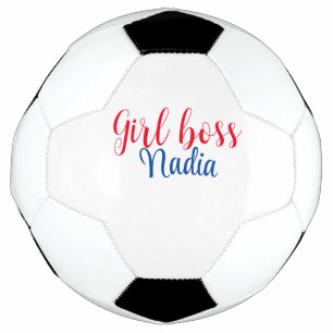 シンプルなミニマルガールボス 名前 テキスト 画像 ビジネス サッカーボール