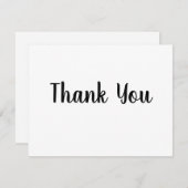 シンプルなミニマルスタイルのカード お礼 サンキューカード (正面/裏面)