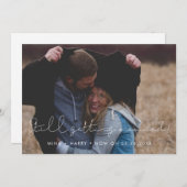 シンプルなミニマルデザインの結婚延期・中止のお知らせ 案内状 (正面/裏面)