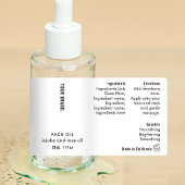 シンプルなミニマルデザインの1oz 30mlドロッパーボトル 防水 ラベル
