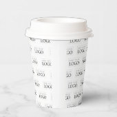 シンプルなミニマルビジネスロゴパターンコーヒー 紙コップ (右)