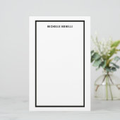 シンプルなミニマルプロフェッショナル 便箋 (スタンド正面)