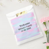 シンプルなミニマルモノグラムロゴ パーソナライズされたウェルカムメッセージ フェイバーバッグ (封をした状態)