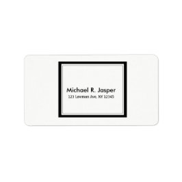 シンプルなミニマル主義の白黒 ラベル