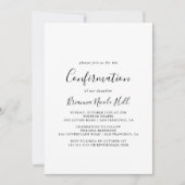 シンプルなミニマル確認式 招待状 (正面)