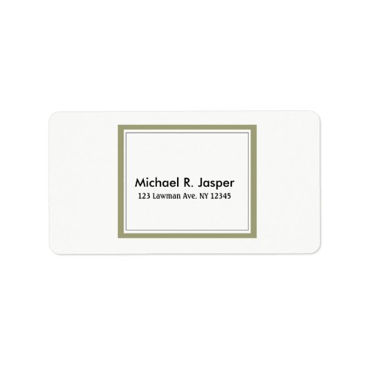 シンプルなミニマル金ゴールド枠 ラベル (正面)