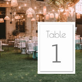 シンプルなミニマル ウェディング テーブル ナンバー テーブルナンバー