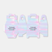 シンプルなミニマル モノグラムロゴ お名前入り ウェルカムメッセージ フェイバーボックス (折り畳みなし)