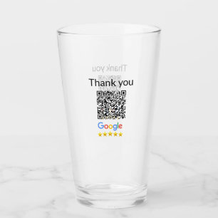 シンプルなミニマルQRコードにロゴとスキャンコード名を追加 タンブラーグラス