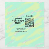 シンプルなミニマルQRコードにロゴを追加 スキャン コード名を追加 ワインラベル (シングルラベル)