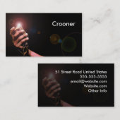 シンプルなミュージシャンの名刺: クルーナー 名刺 (正面/裏面)