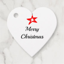 シンプルなメリークリスマスのギフトタグ