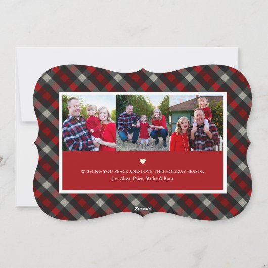 シンプルなメリークリスマスの完全な裁ち切り写真2 シーズンカード (裏面)