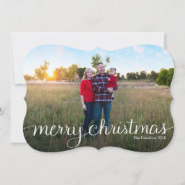 シンプルなメリークリスマスの完全な裁ち切り写真2 シーズンカード