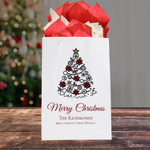 シンプルなメリークリスマス+家族の名前+ツリー