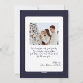 シンプルなメリーデザインの複数写真コラージュ シーズンカード (裏面)