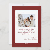 シンプルなメリーデザインの複数写真コラージュ シーズンカード (裏面)