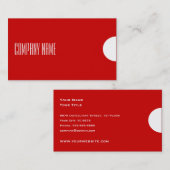 シンプルなモダンおよびプロフェッショナルの名刺-赤 名刺 (正面/裏面)