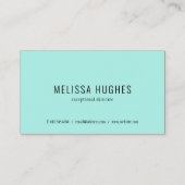 シンプルなモダンなラスティック予約カード 名刺 (裏面)