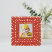 シンプルなモダンな四角い写真1枚 シーズンカード (スタンド正面)