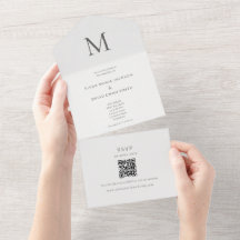 シンプルなモダンな結婚式の招待状