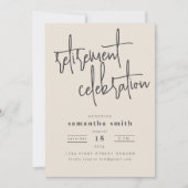 シンプルなモダンな退職パーティーの招待状 招待状 (正面)