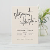 シンプルなモダンな退職パーティーの招待状 招待状 (スタンド正面)