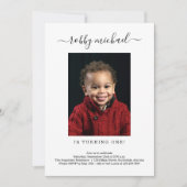 シンプルなモダンの第1誕生日のパーティの招待状 サンキューカード (正面)