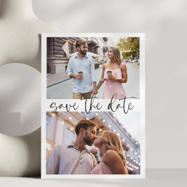 シンプルなモダンウェディングのフォトアイテム3点 セーブザデート