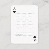 シンプルなモダンウェディングゲストブック/署名カード エンクロージャーカード (裏面)