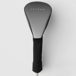 シンプルなモダングレーオンブレグラデーションの上品なテキスト ゴルフヘッドカバー