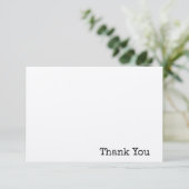 シンプルなモダンタイプライター テキスト kraft紙 サンキューカード (スタンド正面)