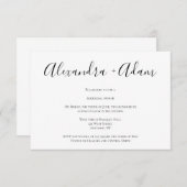 シンプルなモダンリハーサルディナー招待状 招待状 (正面/裏面)