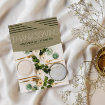シンプルなモダン抽象芸術感謝祭ディナー