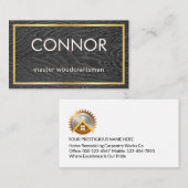 シンプルなモダン木製大工デザイン 名刺 (正面/裏面)