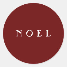 シンプルなモダン赤「NOEL」タイポグラフィ