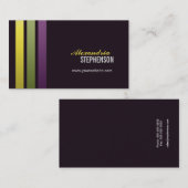 シンプルなモダン3つの縦ストライプの名刺 名刺 (正面/裏面)