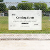 シンプルなモノクロのエレガントな近日公開イベント 横断幕 (インサイチュ)