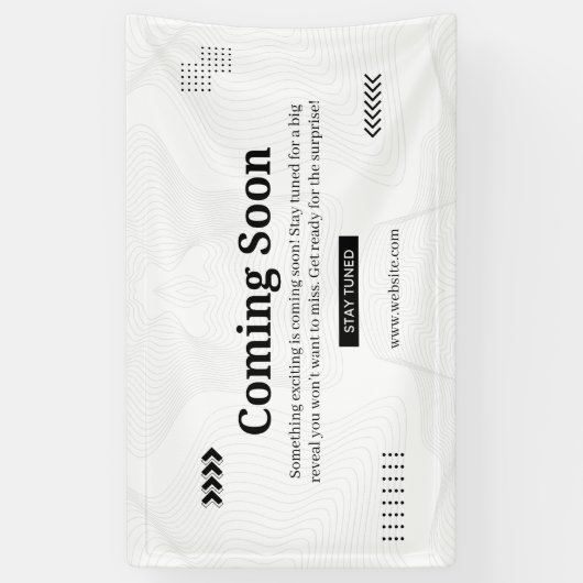 シンプルなモノクロのエレガントな近日公開イベント 横断幕 (縦)