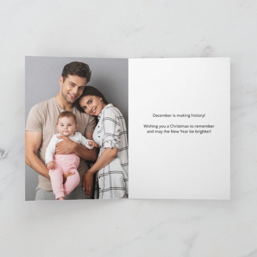 シンプルなモノクロのスカンジナビア風 オーディアの引用写真 シーズンカード (内部)