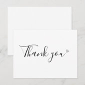 シンプルなモノクロのスクリプト ビジネス サンクスカード ポストカード (正面/裏面)