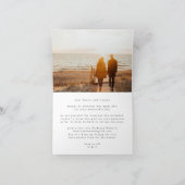 シンプルなモノクロの現代カリグラフィー結婚式 サンキューカード (内部)