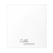 シンプルなモノクロの現代的なビジネスノート ノートパッド (正面)