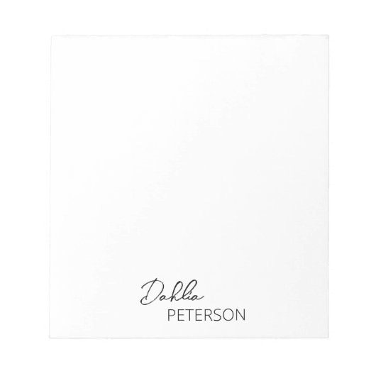 シンプルなモノクロの現代的なビジネスノート ノートパッド (正面)